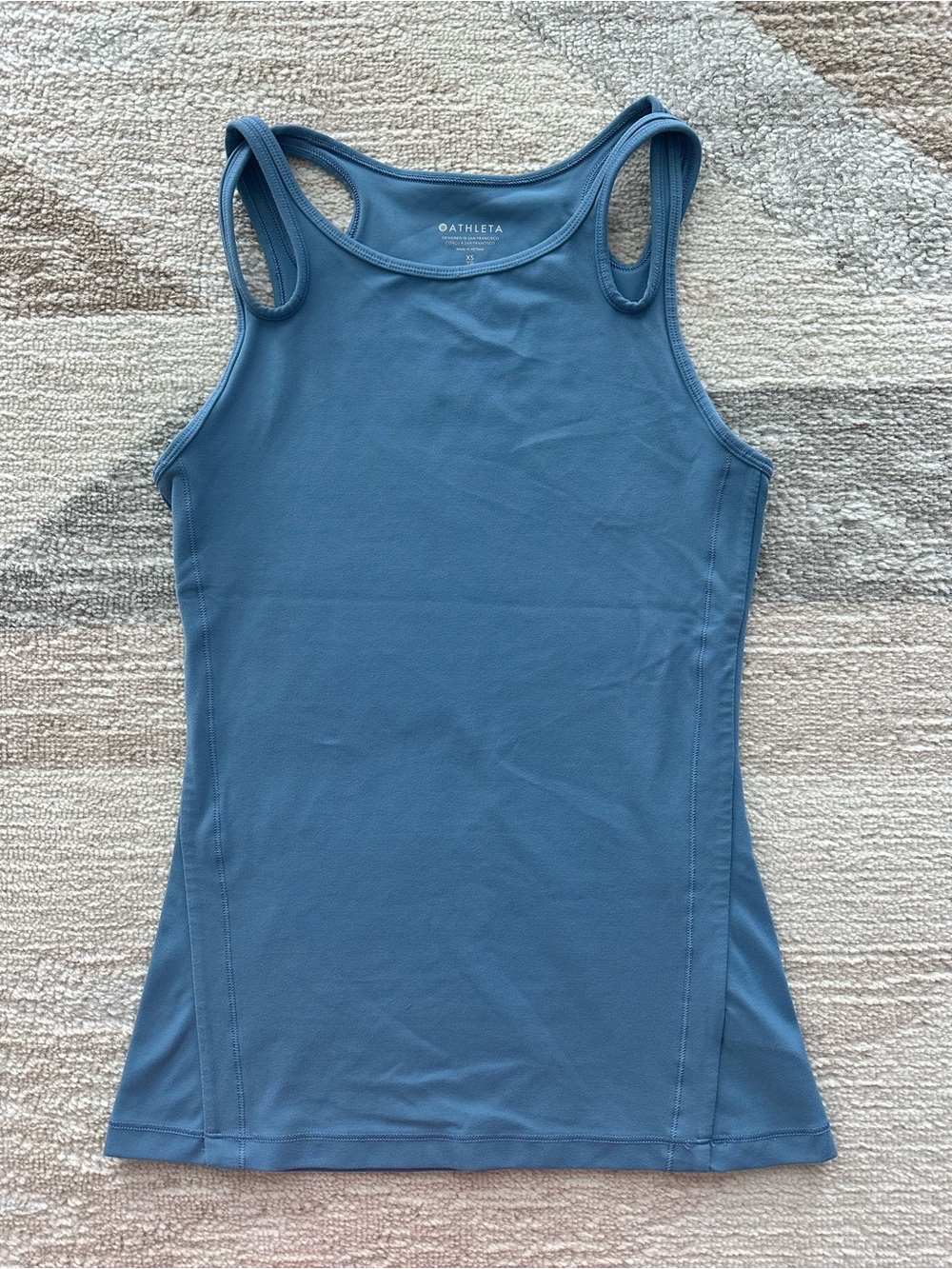 Athleta Shanti Asana Steel Blue Racerback Performance Tank Size XS